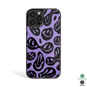 Acid Smiles Purple Phone Cover | Glass Case