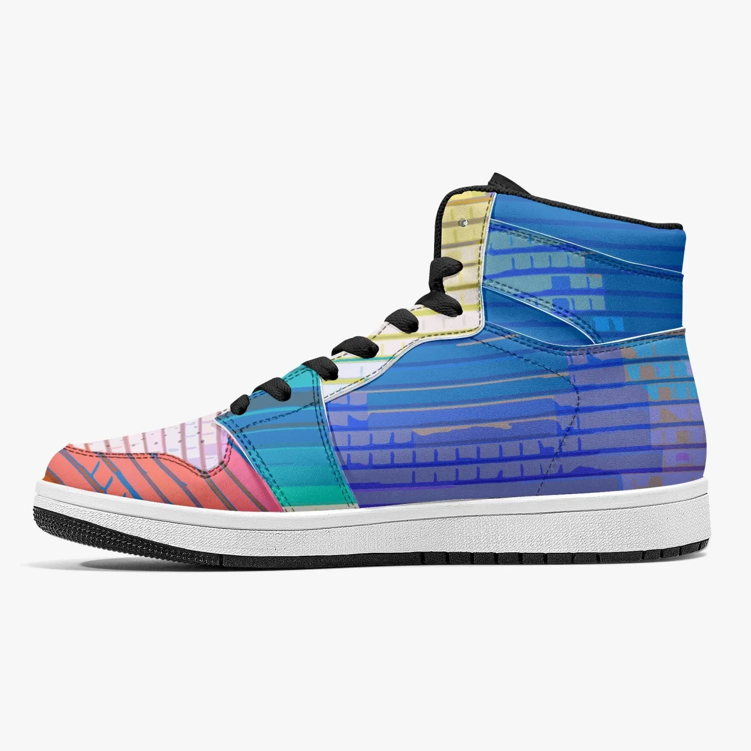 Almost Blue I - Macr.in (High-Top Leather Sneakers)