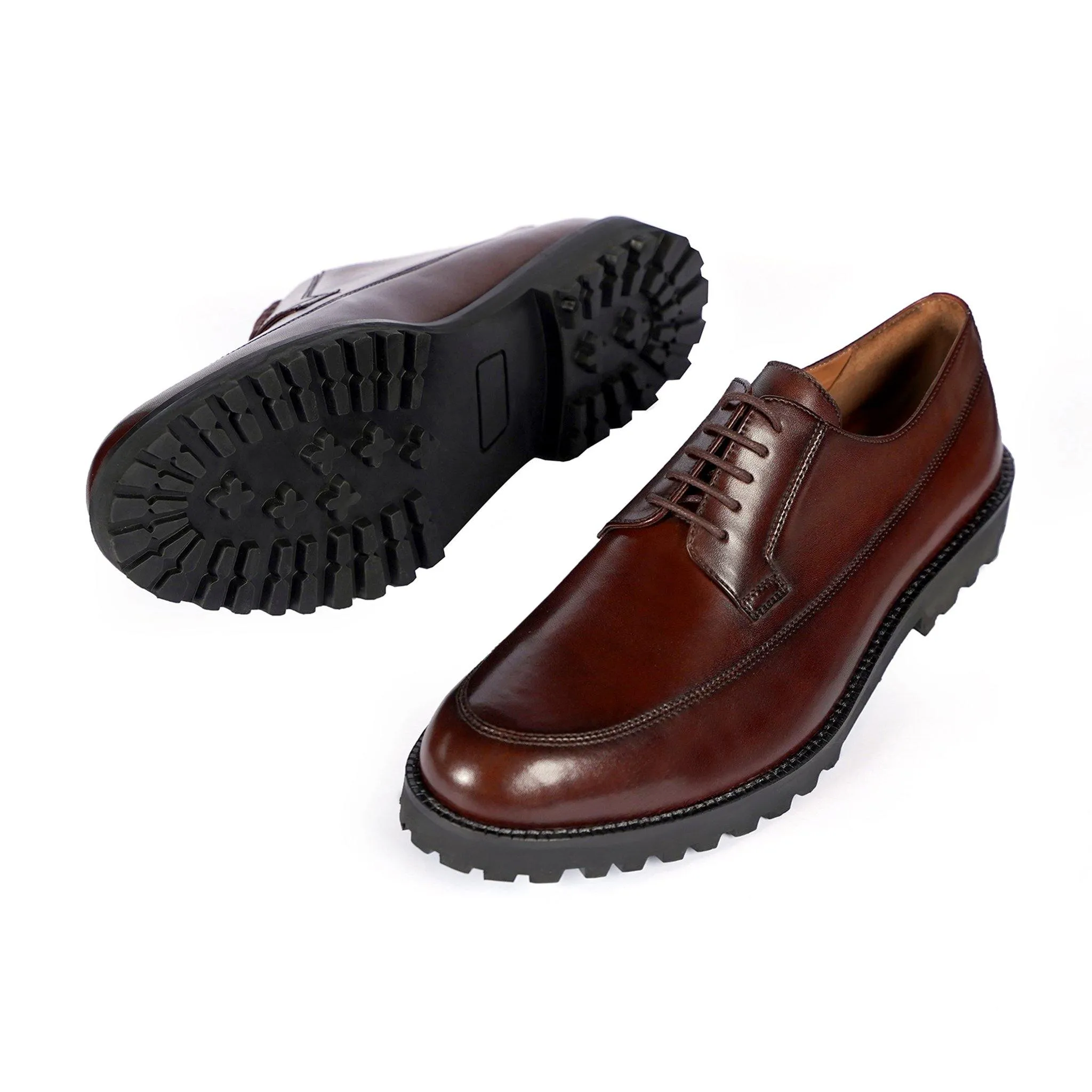 Baden - Men's Reddish Brown Calf Leather Derby Shoe