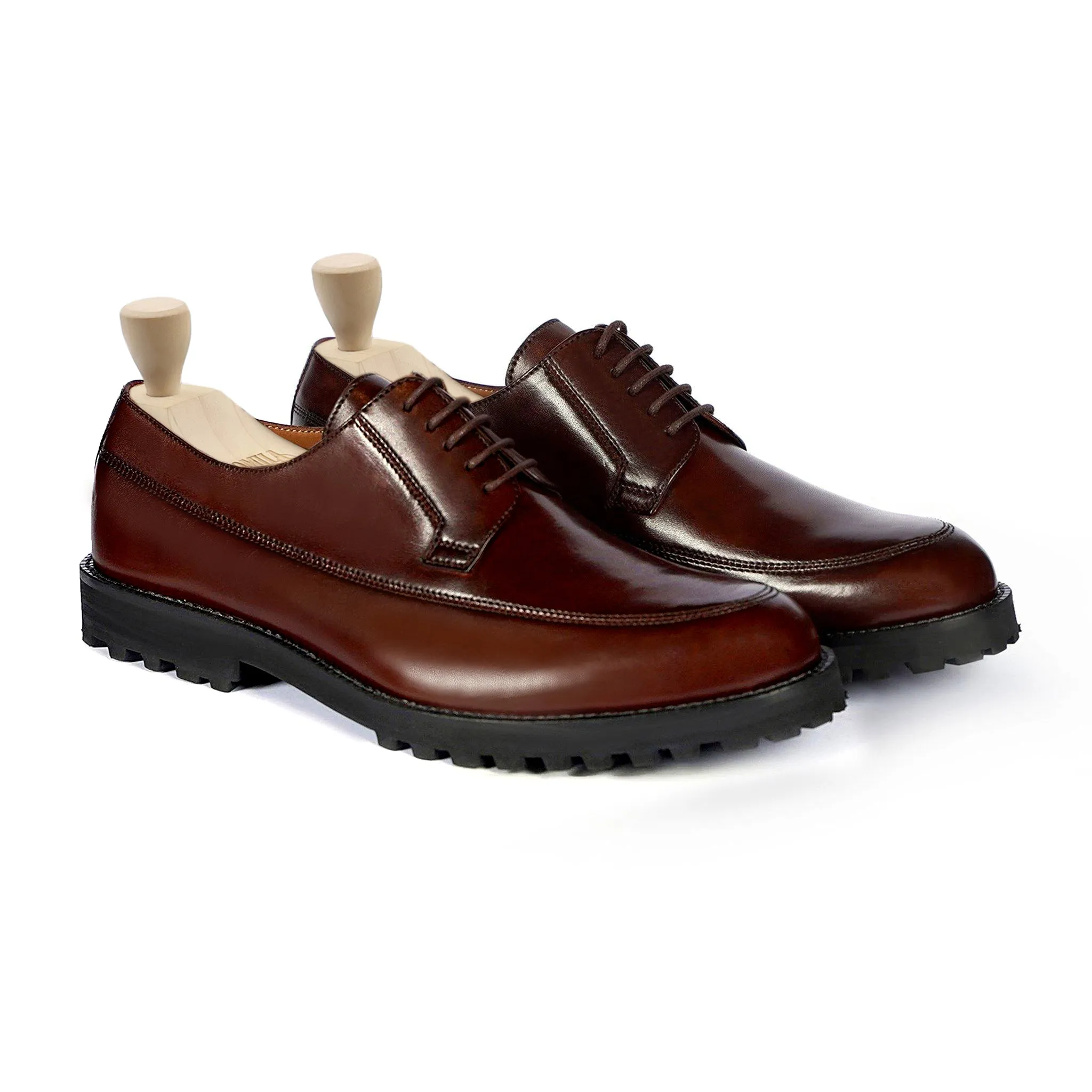 Baden - Men's Reddish Brown Calf Leather Derby Shoe