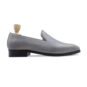 Brecken - Men's Grey Pebble Grain Leather Loafer