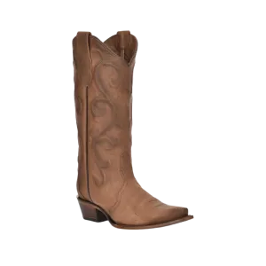 Corral Women's Embroidered Cinnamon Brown Snip Toe Boots