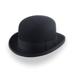 Customizable Black Felt Derby Hat for Men | The Ascot