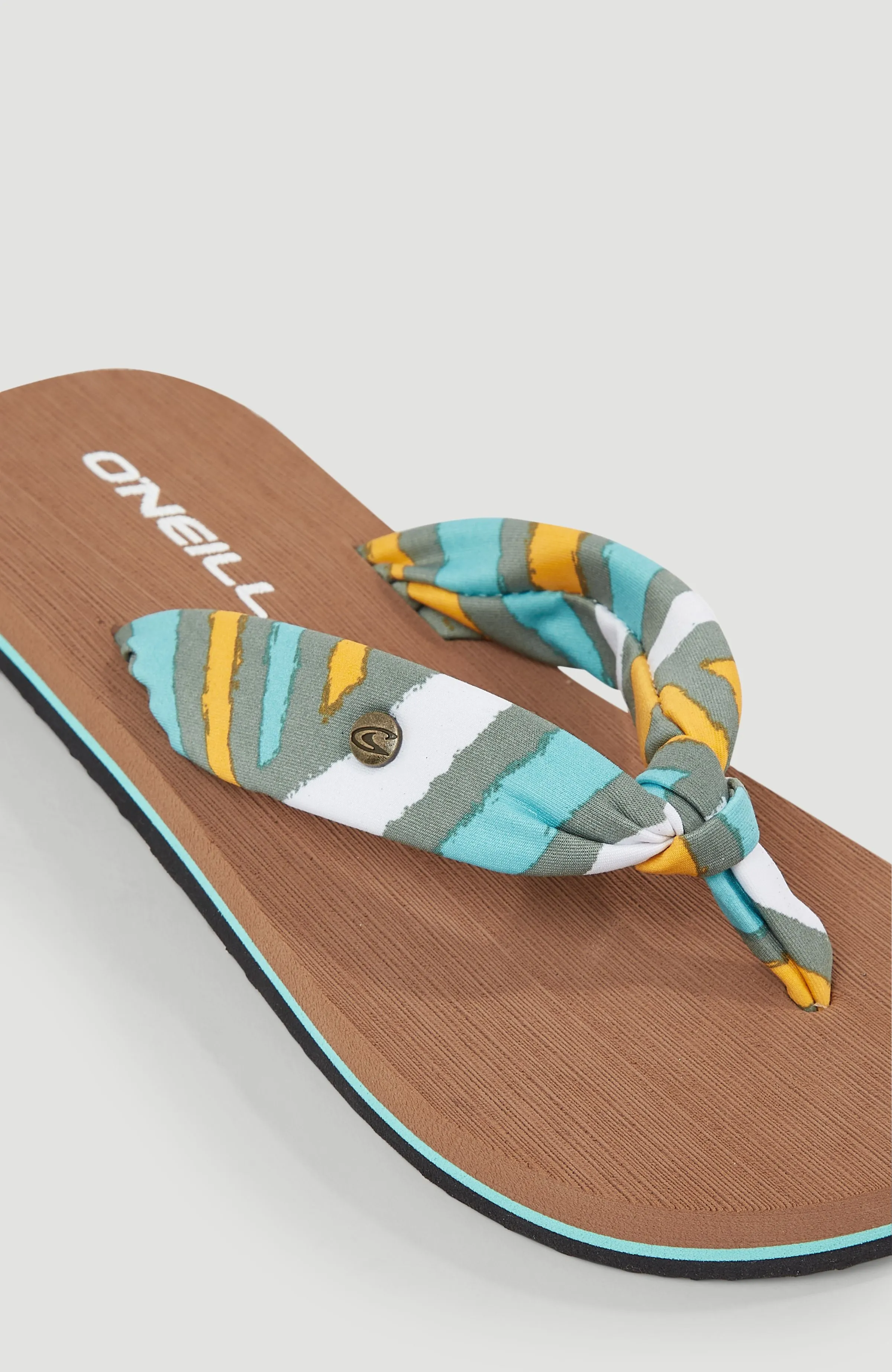 Ditsy Sun Sandals | Blue Rainbow Stripe