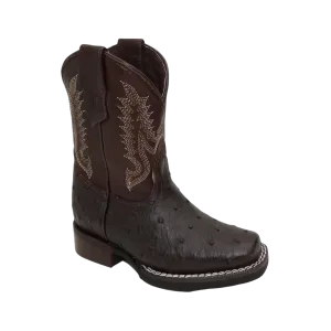 International  Kid's Brown Ostrich Print Boot