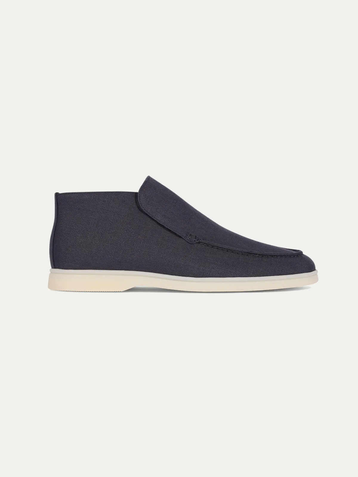 Navy Linen City Loafer