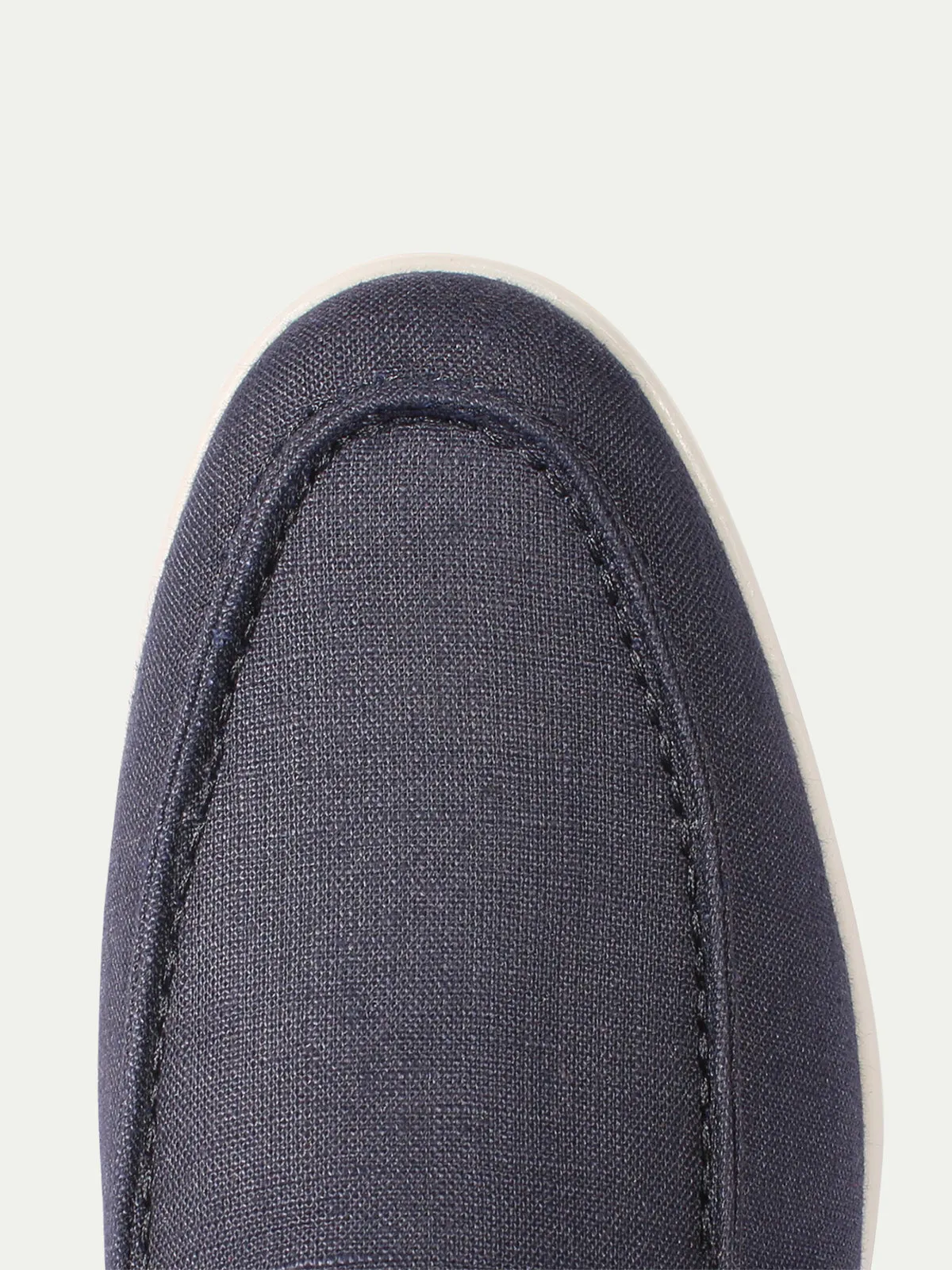 Navy Linen City Loafer