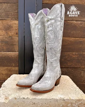 SILVER CAMO | WOMEN TALL COWBOY BOOTS