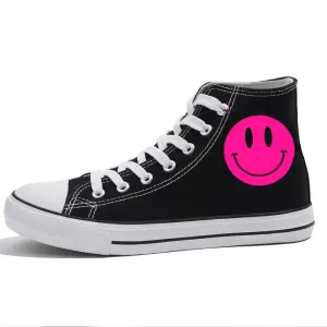 Smiley face glitters shoes/ smiley face sneakers