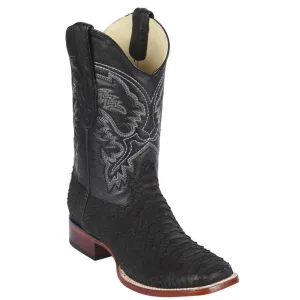 Suede Black Python Cowboy Boots