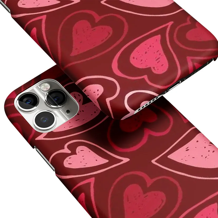 Wine Cascade Hearts Phone Cover | Matte Case