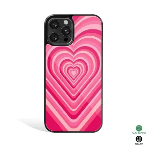 Y2K French Pink Hearts Phone Cover | Glass Case